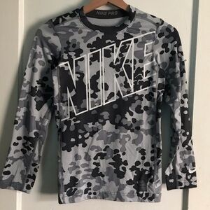 Nike Pro Dri-Fit Camo Long Sleeve Shirt (Size L)